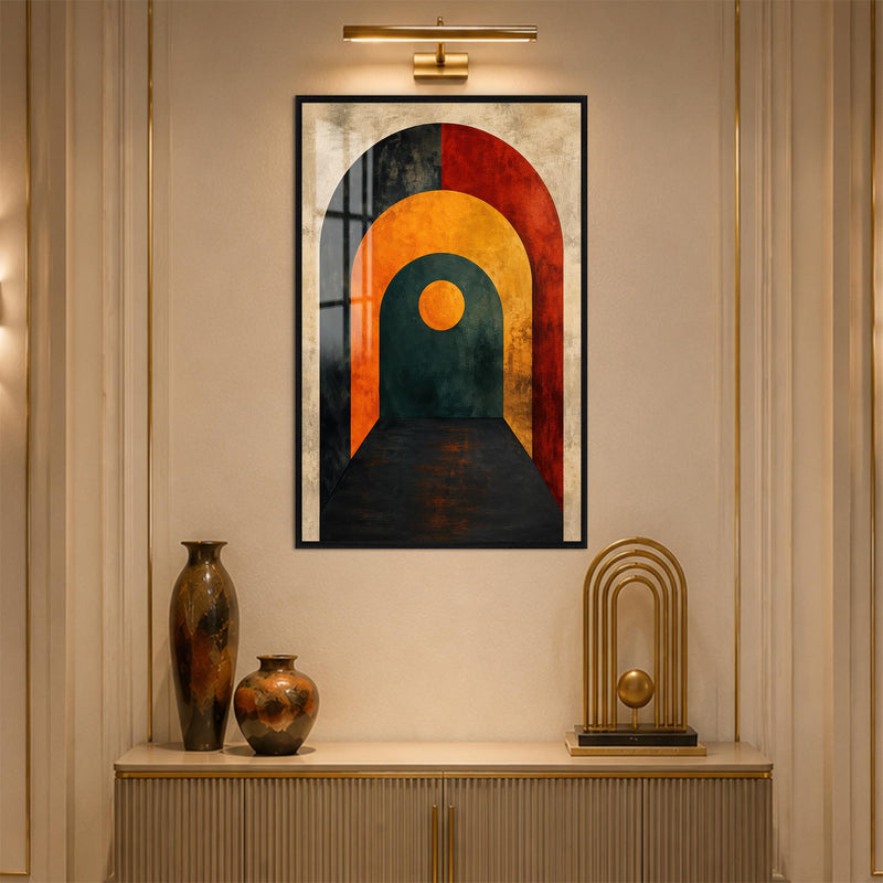 Retro Geometric Archway with black frame