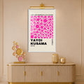 Kusama Pink Dots with white frame