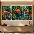 Tropical Flamingo with white frame