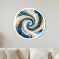 Sapphire Marble Vortex with white frame