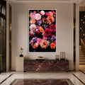 Artronauts Glass Print 12x18 cm | 4.7"x7.1" / White Midnight Dahlia Garden Glass Wall Art