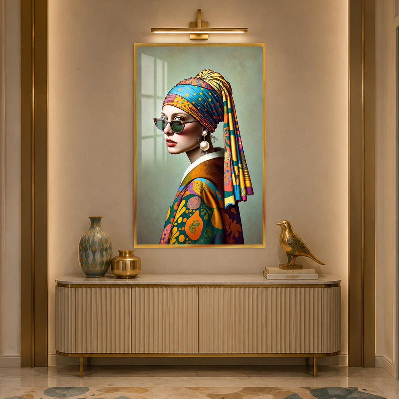 Bohemian Muse with gold frame