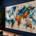 Painted World Map lifestyle view