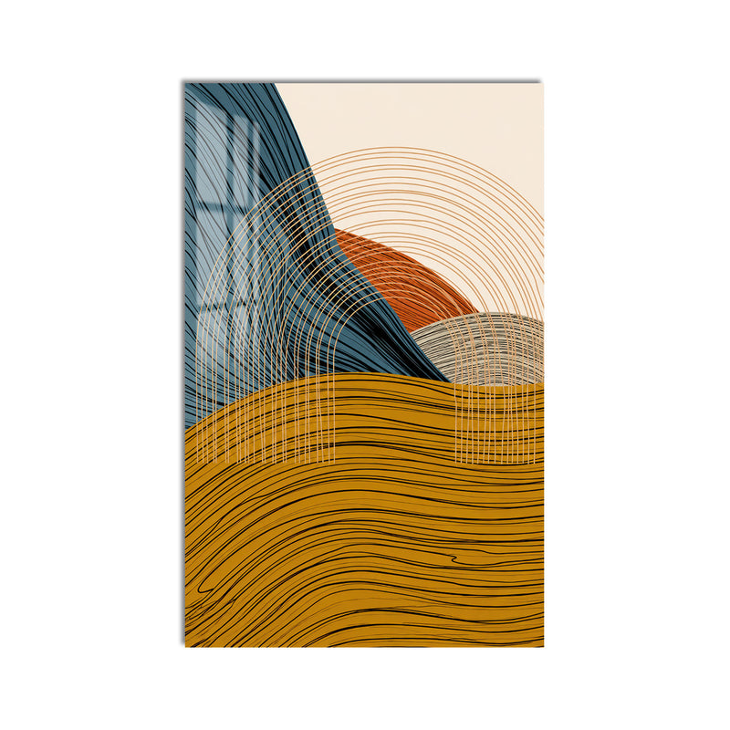 Waves and Rising Sun product shot on white background