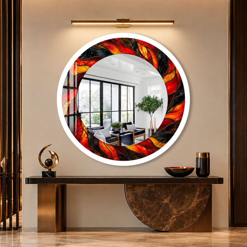 Molten Ember Swirl with white frame