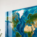 Ocean Relief World Map lifestyle view