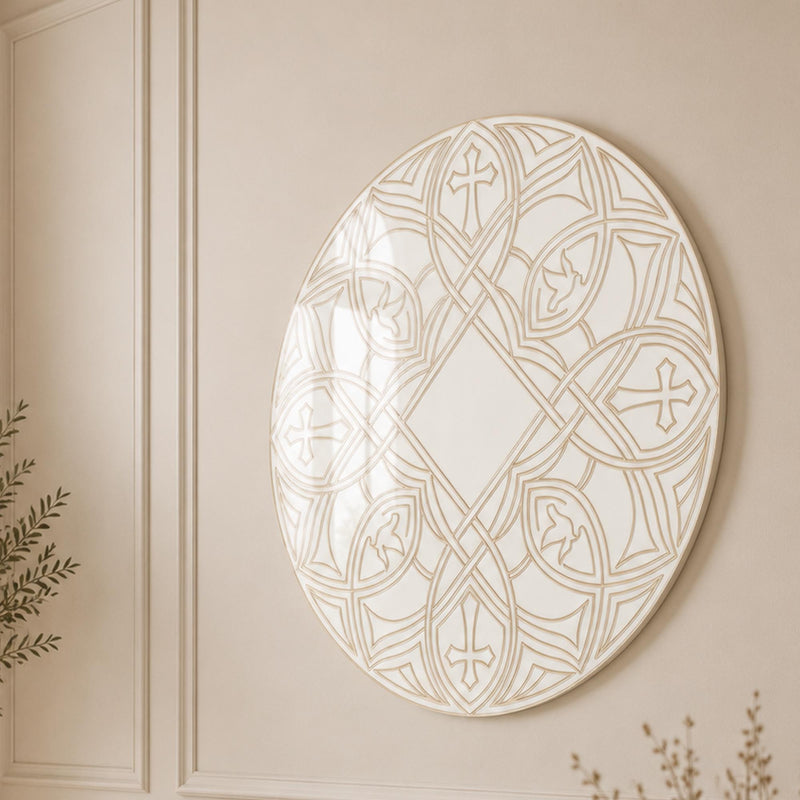 Gothic Cross And Dove Roundel lifestyle view