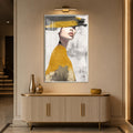 Woman In Ochre with silver frame