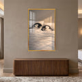 Cozy Penguin Dreams with gold frame