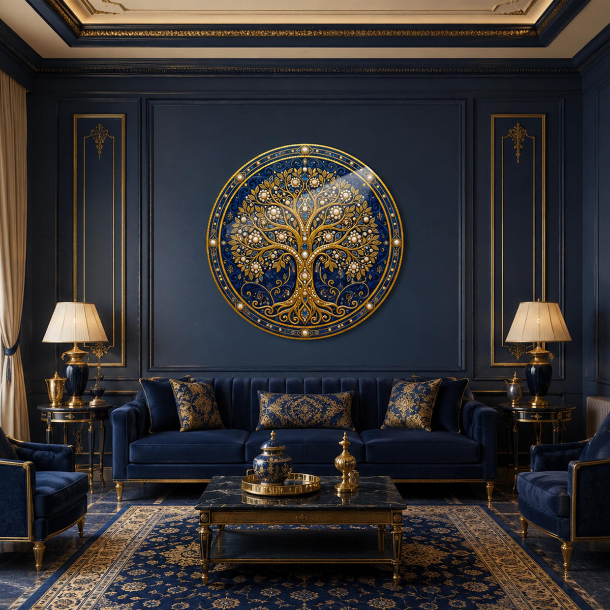 Midnight Pearl Tree in a modern room