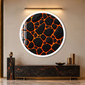Molten Lava Stone with white frame