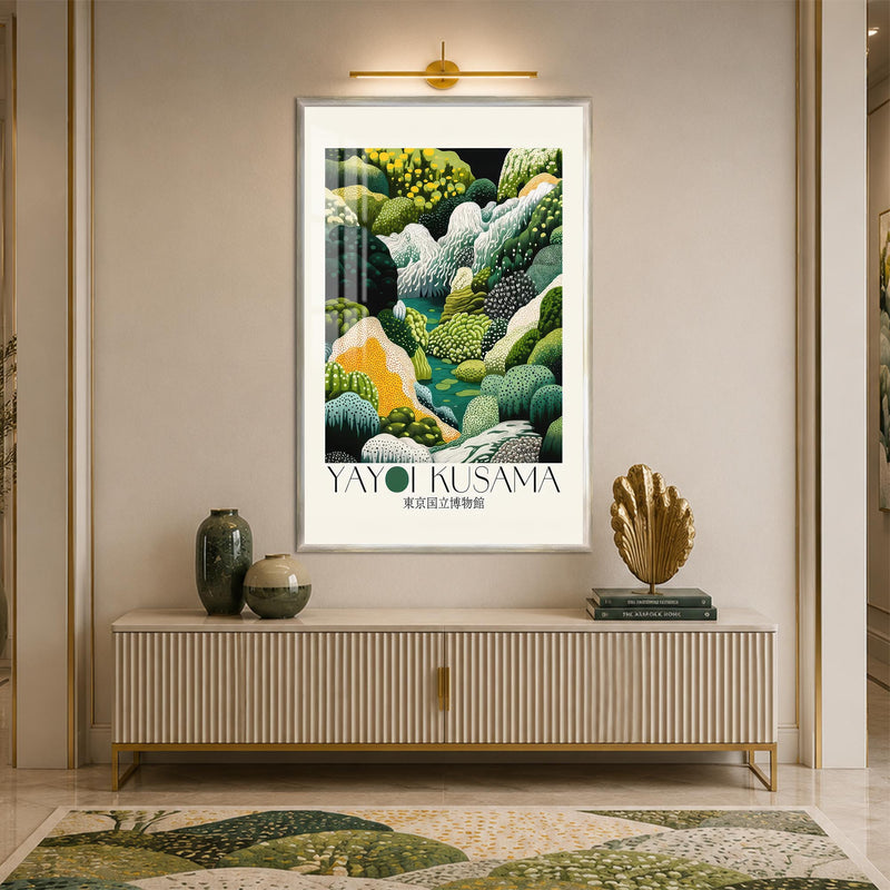 Enchanted Moss Garden with silver frame