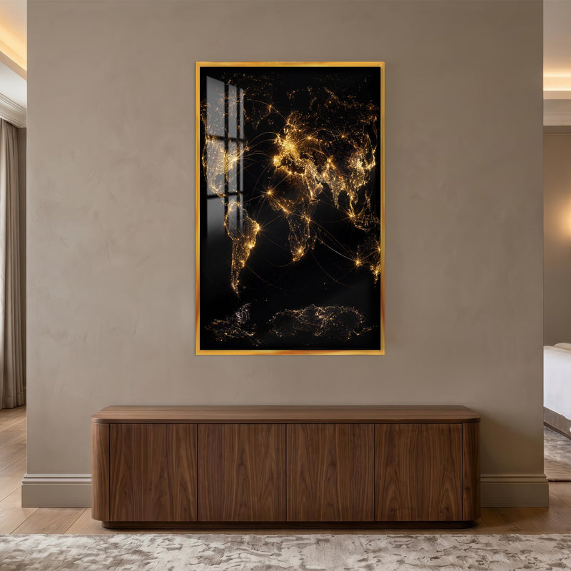 Golden World Connections with gold frame
