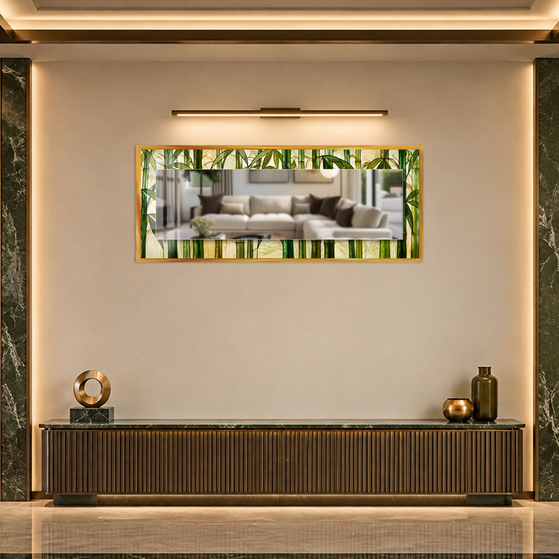 Bamboo Grove with gold frame