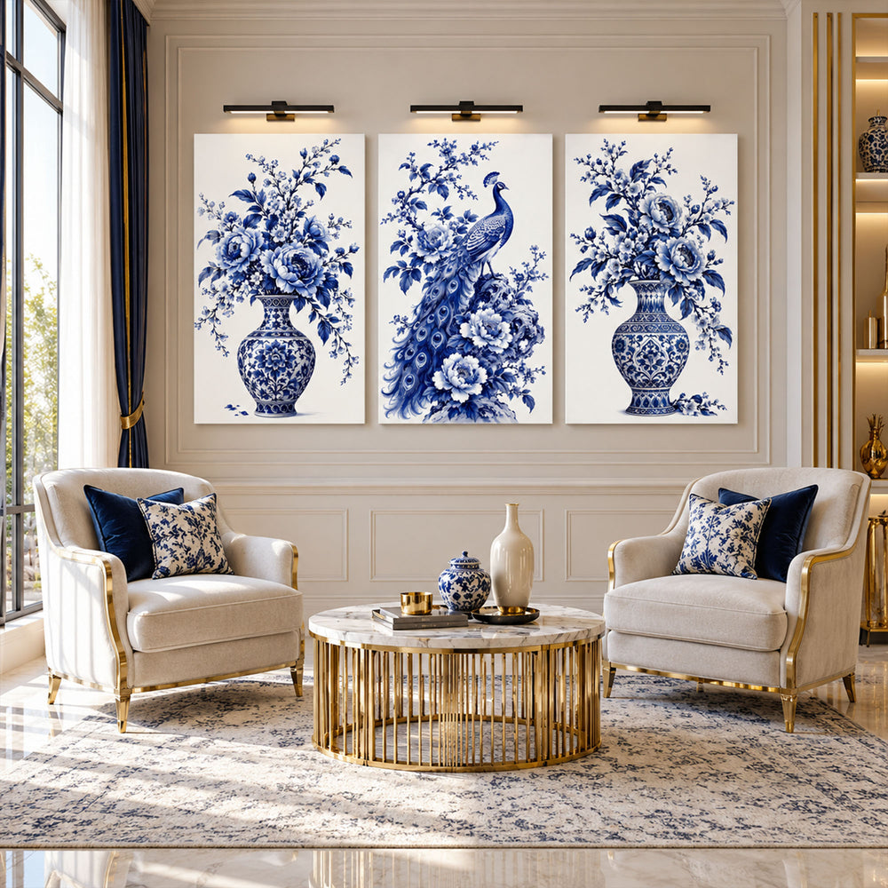 Blue Peacock Floral lifestyle view