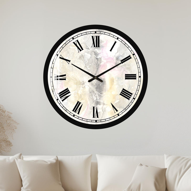 Pastel Marble Numerals with black frame