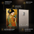 Golden Dragonfly Muse — tempered glass, ultra HD print, ready to hang