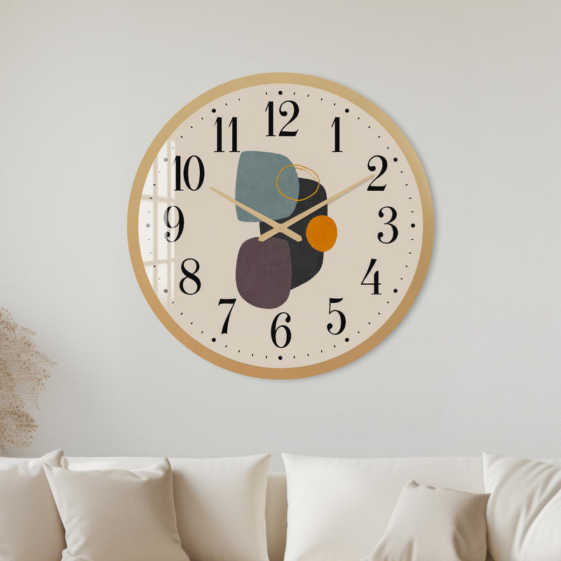 Modern Pebble Forms with gold frame