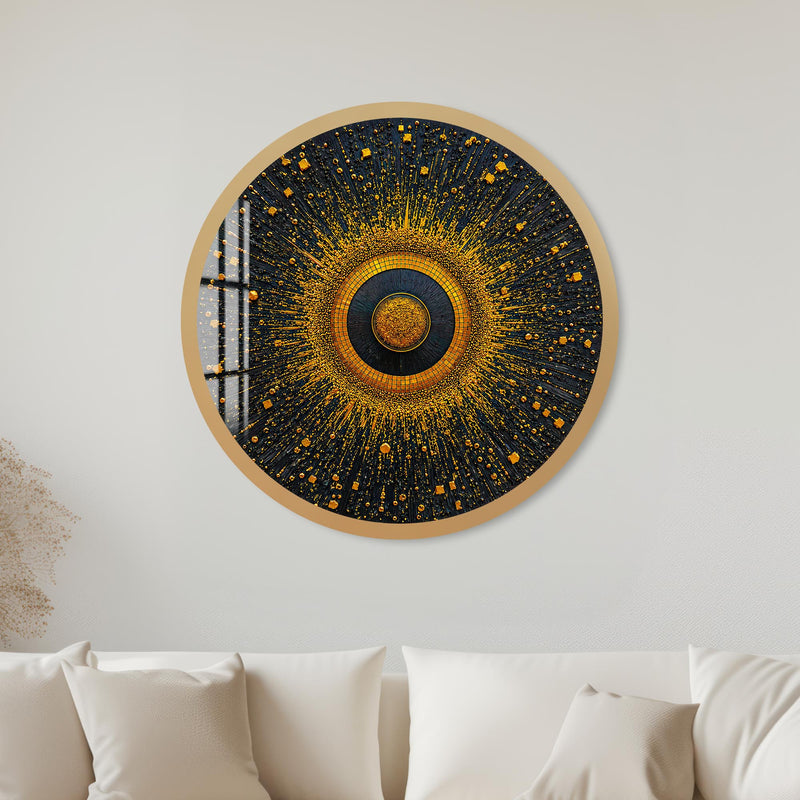 Golden Nebula Burst with gold frame