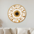 Golden Mosaic Sunburst with gold frame