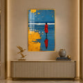 Red Coat By The Sea with gold frame