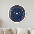 Navy Deco Geometry with white frame