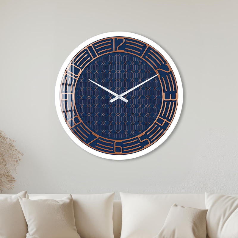 Navy Deco Geometry with white frame