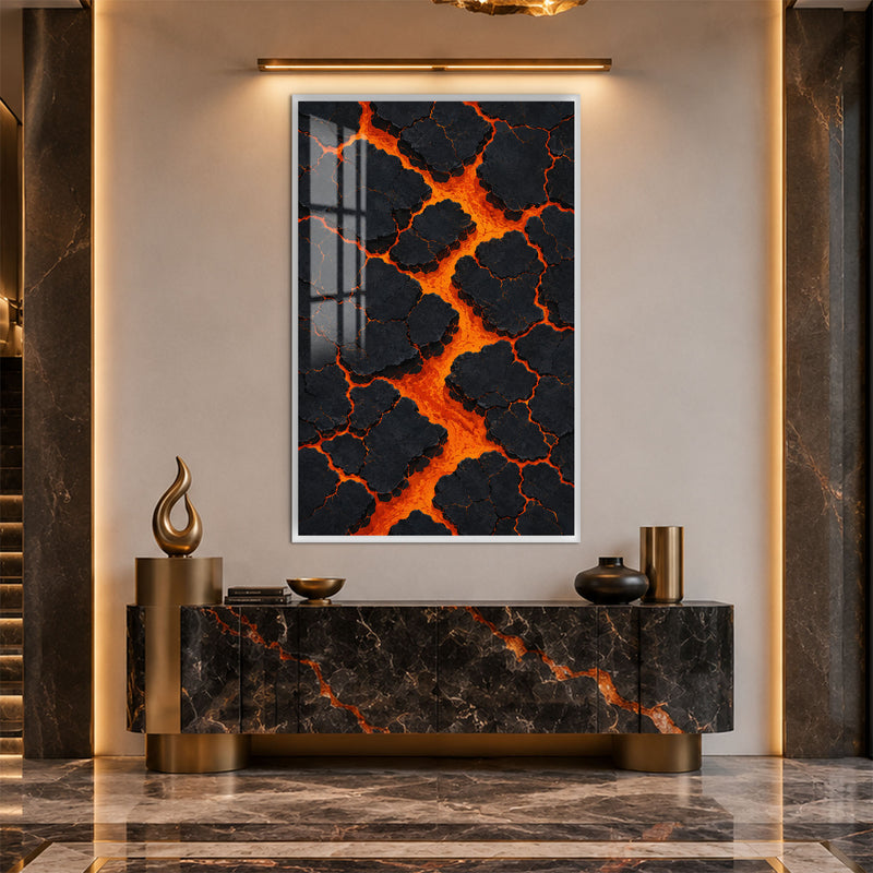 Molten Earth with white frame