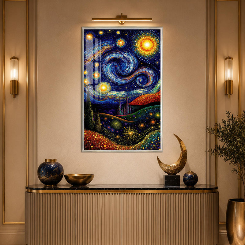 Celestial Whirlwind with silver frame