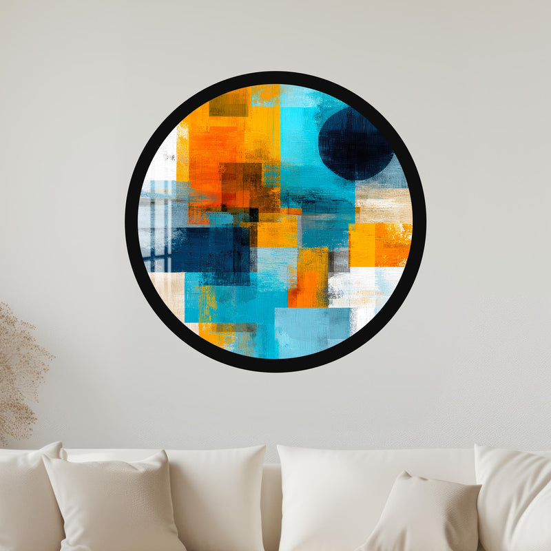 Urban Color Blocks with black frame