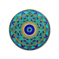 Blue Gold Evil Eye Star Mandala product shot on white background
