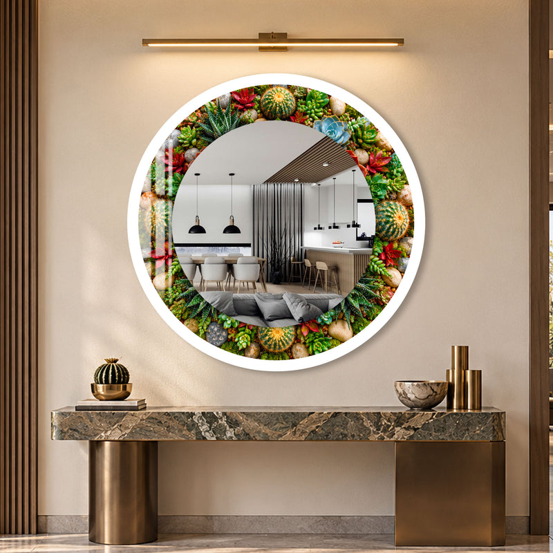 Succulent Garden with white frame
