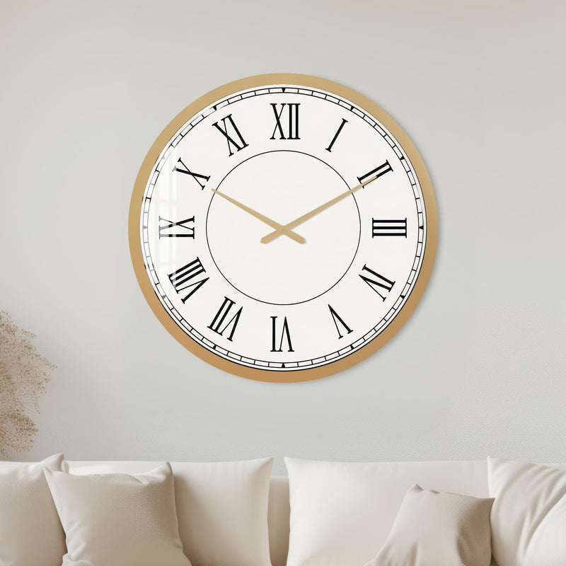 Classic Roman Numerals with gold frame