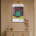 Kusama Floral Reverie with walnut frame