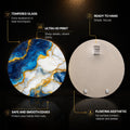 Gilded Ocean Marble — tempered glass, ultra HD print, ready to hang
