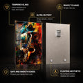 Saxophone In Colour — tempered glass, ultra HD print, ready to hang