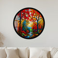 Autumn Forest Stream with black frame