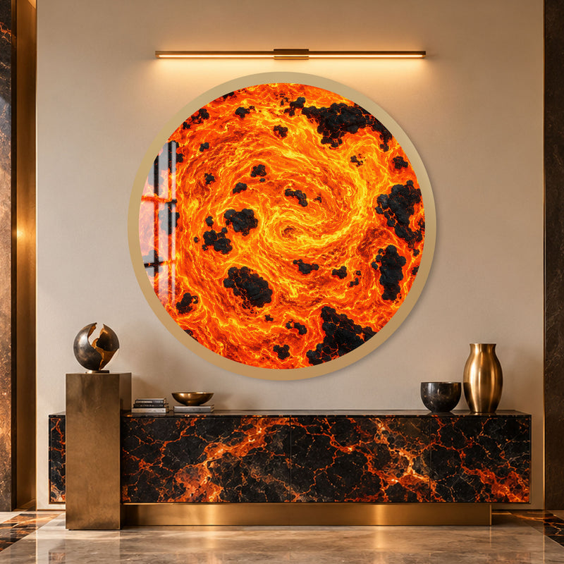Molten Fire Vortex with gold frame