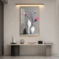 Pink Magnolia Still Life with gold frame