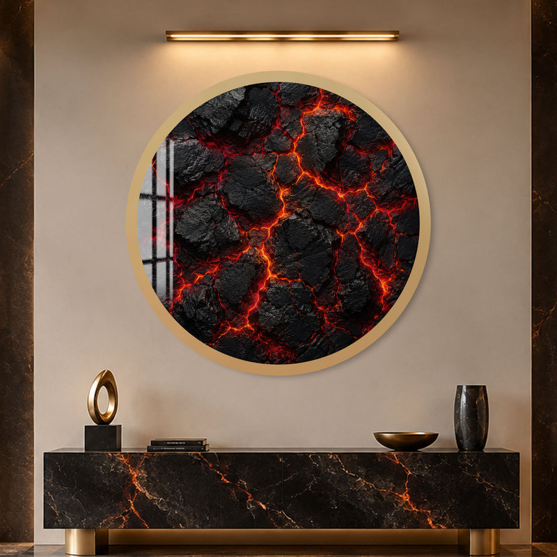 Molten Earth with gold frame