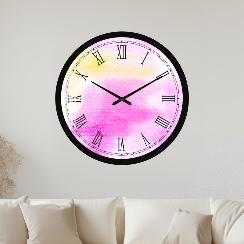 Pink Watercolour Roman with black frame