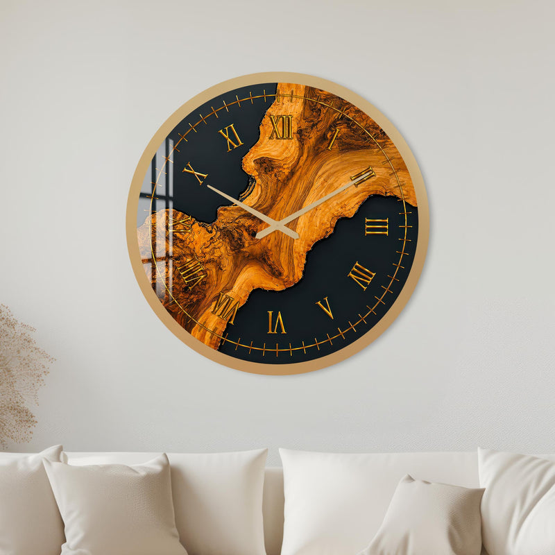 Amber Resin Swirl with gold frame