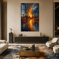 Artronauts Glass Print Manhattan Afterglow Glass Wall Art