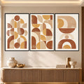 Earthy Geometric with black frame