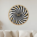 Monochrome Spiral with gold frame