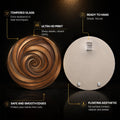 Bronze Spiral — tempered glass, ultra HD print, ready to hang