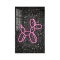 Artronauts Glass Print Neon Balloon Dog Glass Wall Art
