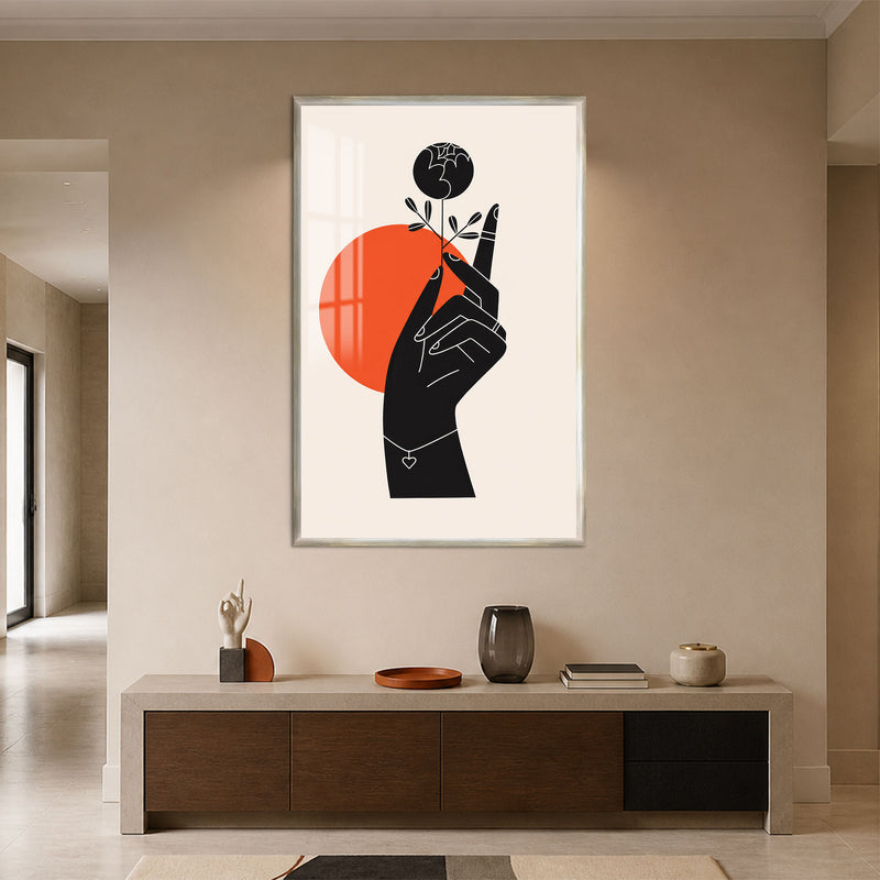 Delicate Balance with silver frame