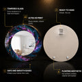 Cosmic Galaxy Portal — tempered glass, ultra HD print, ready to hang