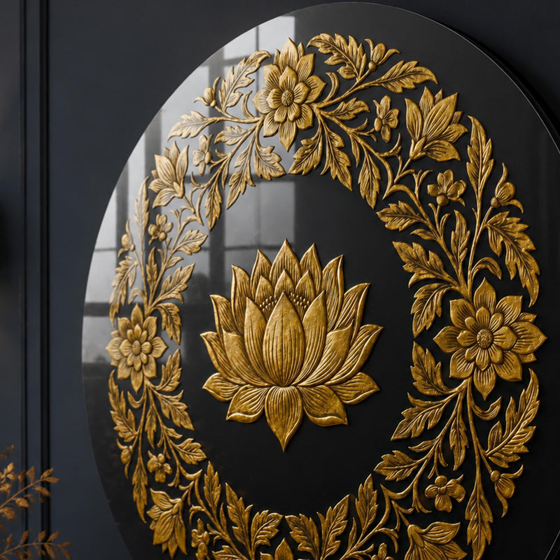 Golden Lotus Wreath lifestyle view